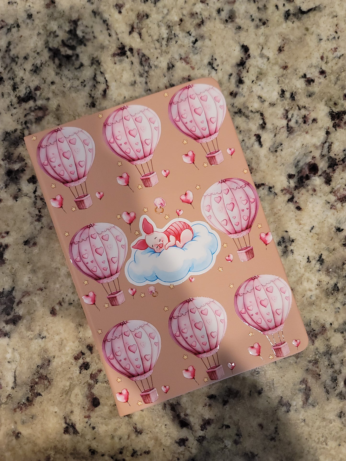 Dreamy Balloon A5 Spiral Notebook | Pink Fantasy Journal | Cute Hardcover Notebook | School, Journaling & Note Taking | BNH Creations