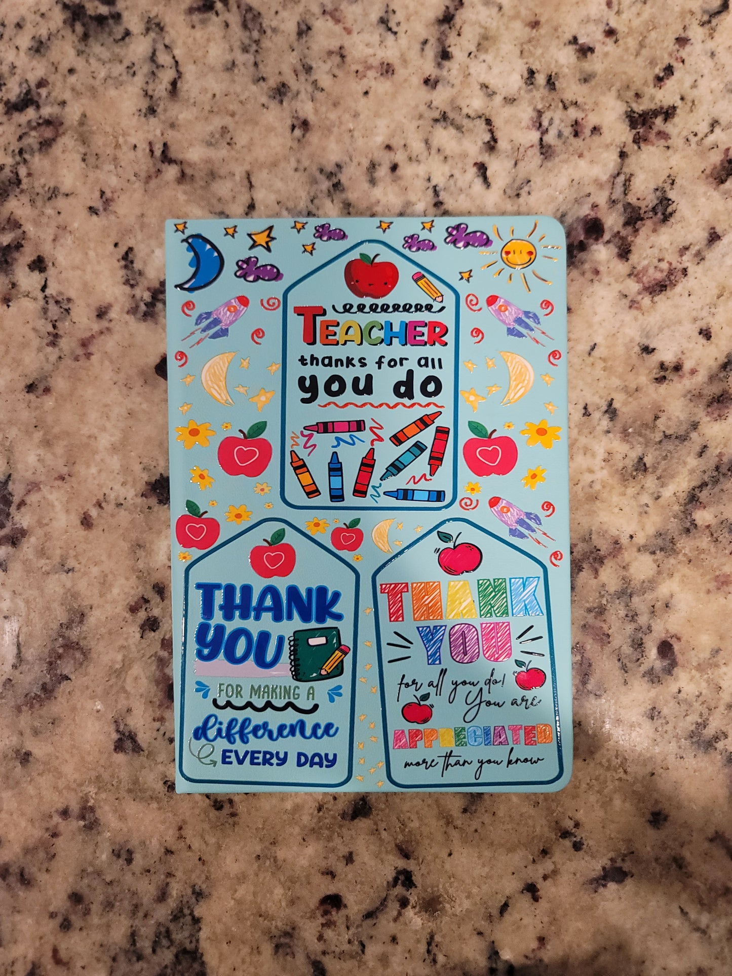 Teacher Appreciation A5 Hardcover Notebook | Thank You Teacher Gift | Cute School Notebook | End of Year Teacher Gift | BNH Creations