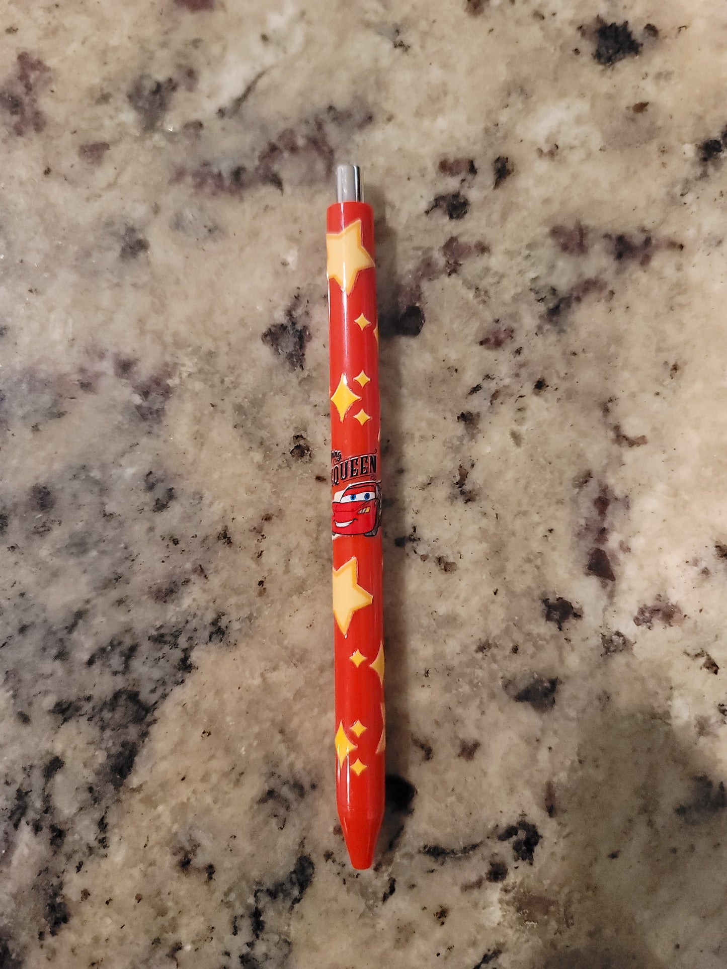 Race Day Inspired UV DTF Wrapped Pen | Red Race Car Ballpoint Pen | Fun Kids & Racing Fan Gift