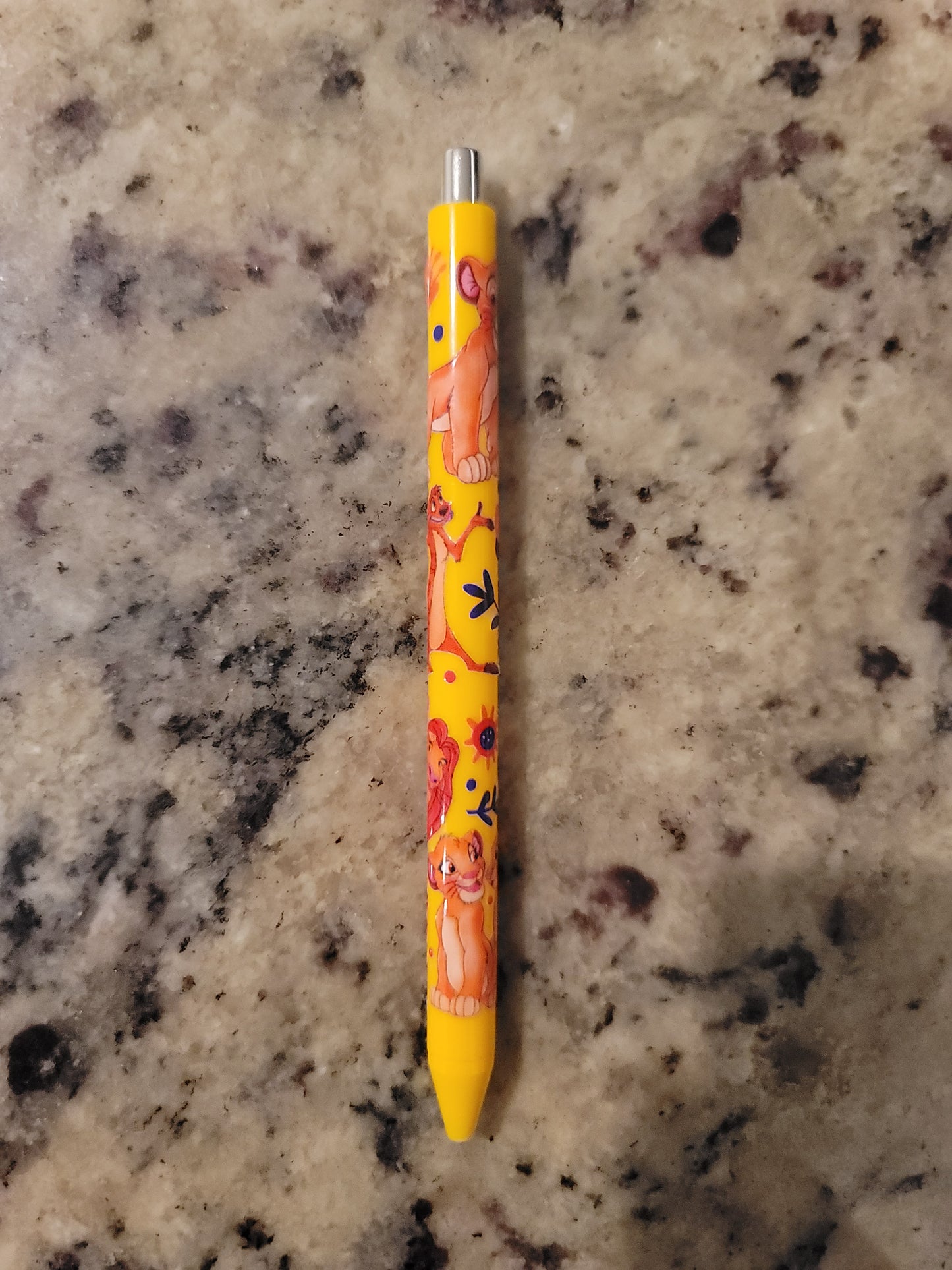 Little Savannah Adventure Inspired UV DTF Wrapped Pen | Yellow Safari Ballpoint Pen | Cute Animal Lover Gift