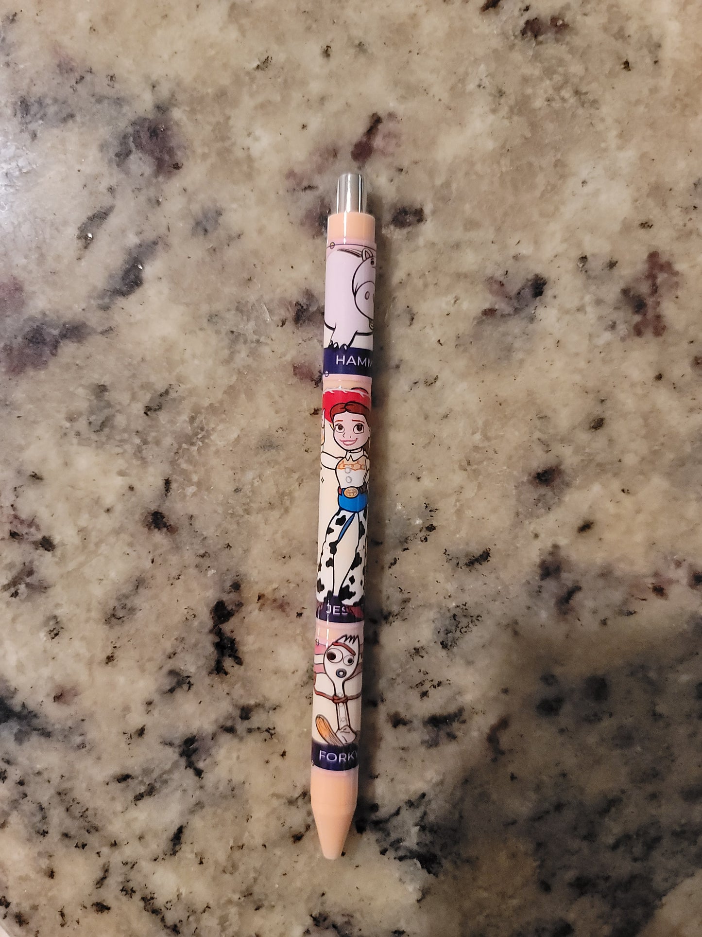 Cowgirl Adventure Friends UV DTF Wrapped Pen | Western Inspired Character Pen | Cute Retractable Black Ink Ballpoint Pen