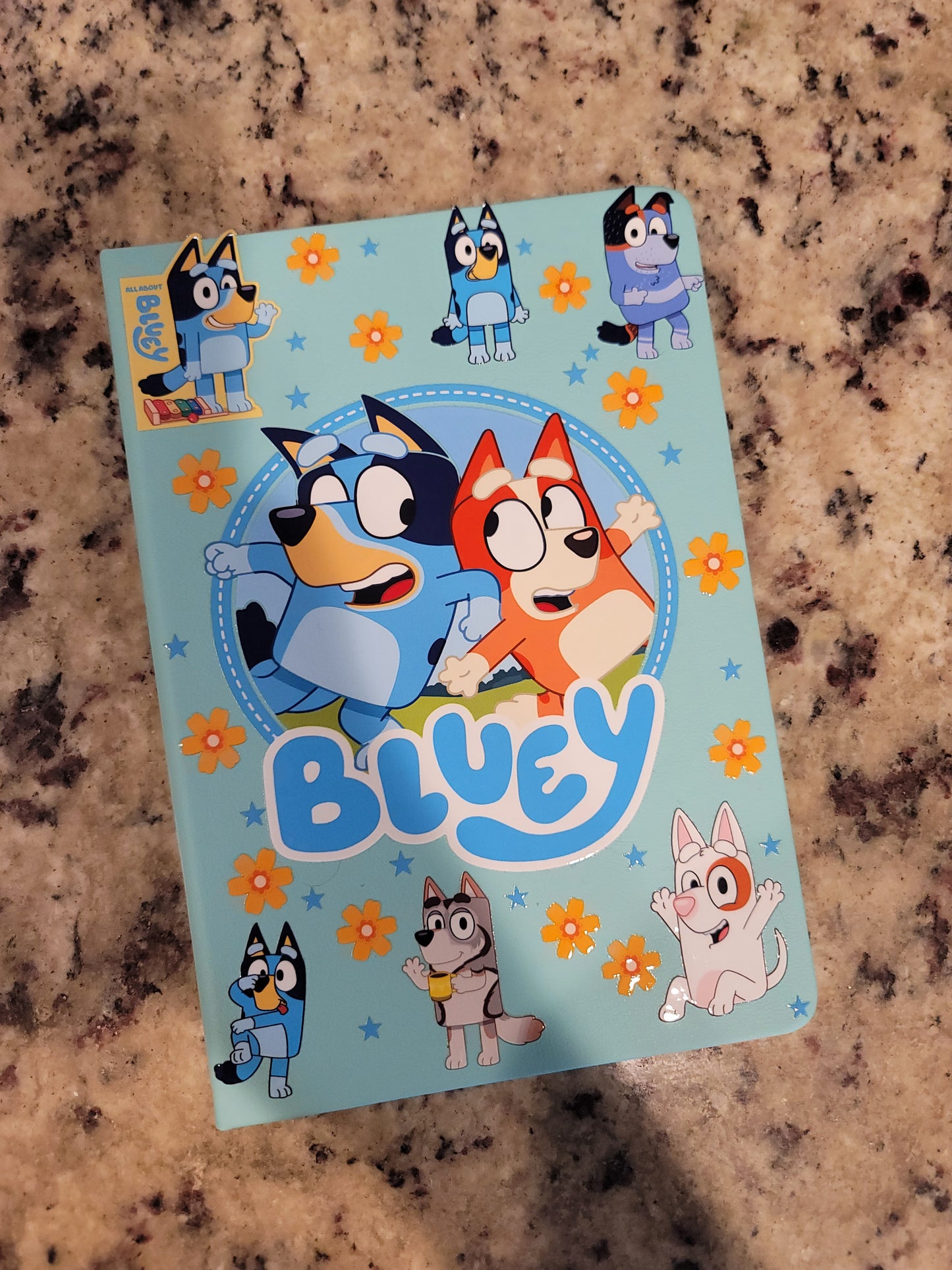 Blue Puppy Family-Inspired A5 Spiral Notebook | Cute Cartoon Dog Journal | Hardcover Notebook for School, Notes & Journaling | BNH Creations