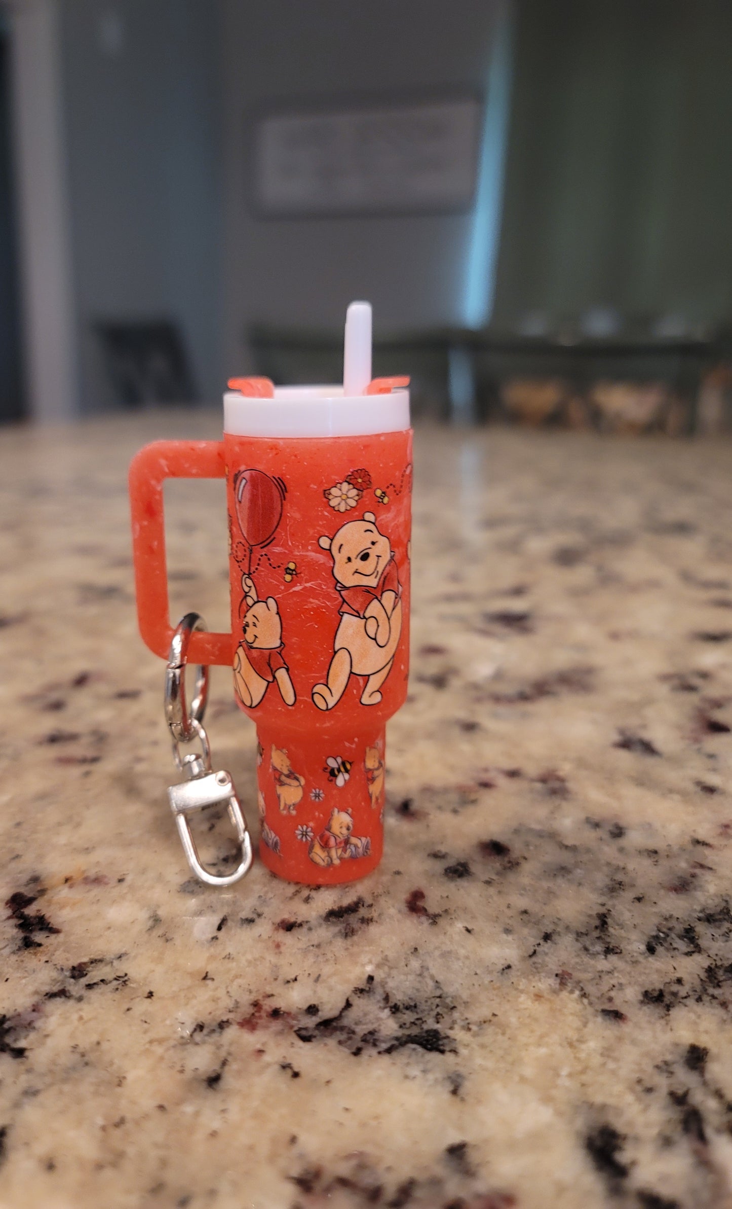 Honey Bear Inspired Mini Tumbler Chapstick Holder Keychain | Cute Bear Lip Balm Holder | Mini Cup Keychain Purse Accessory