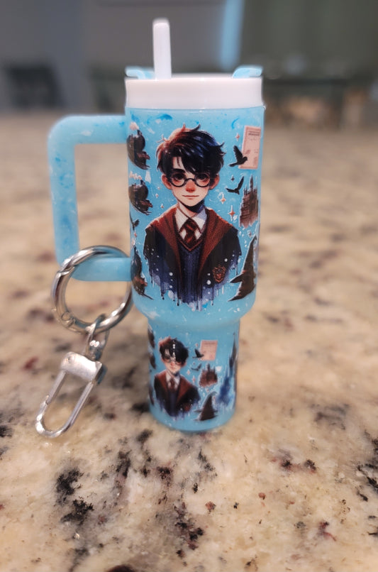Wizard School Inspired Mini Tumbler Keychain | Magical Book Lover Cup Charm | Handmade Fantasy Keychain | BNH Creations