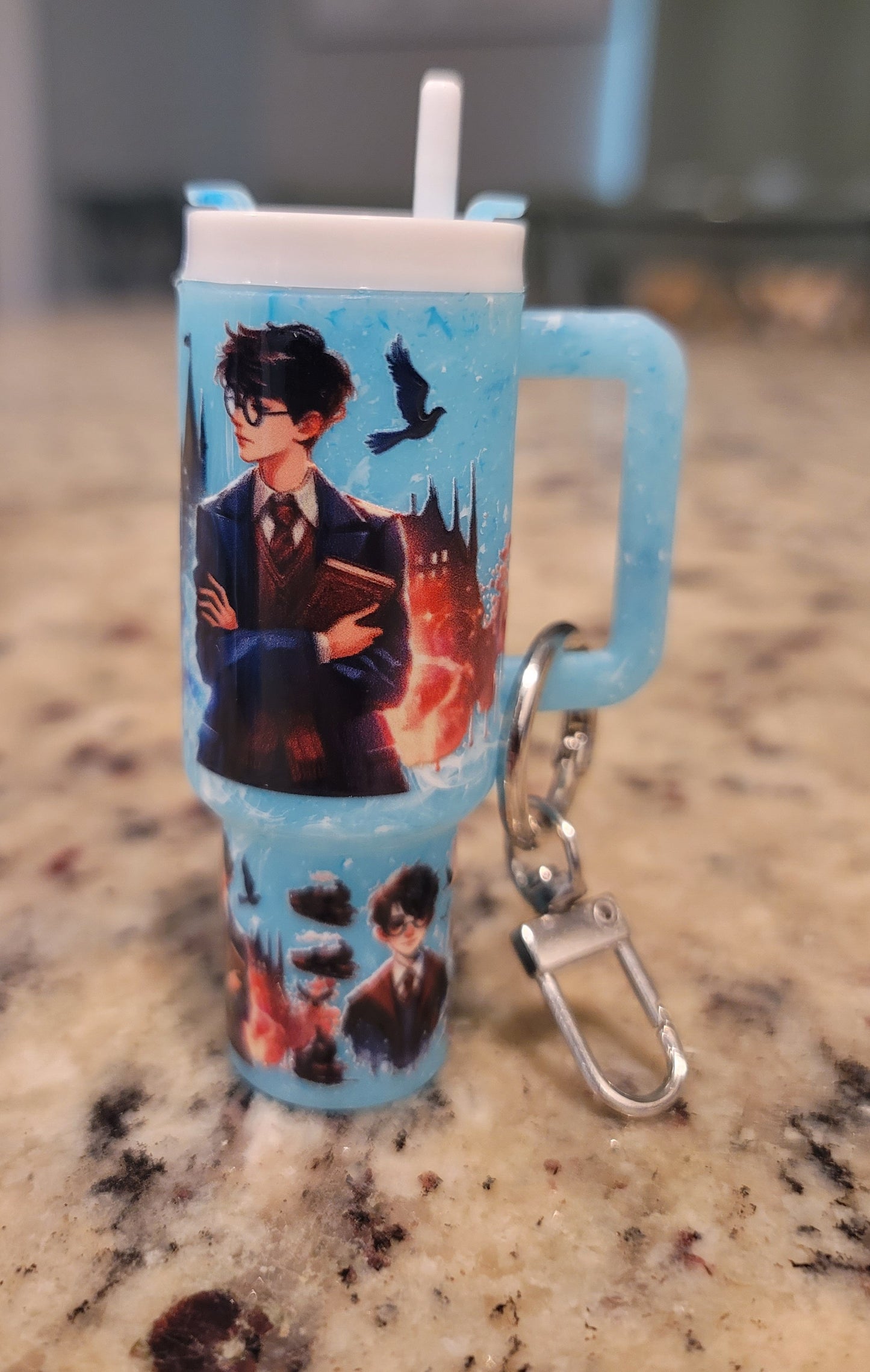 Wizard School Inspired Mini Tumbler Keychain | Magical Book Lover Cup Charm | Handmade Fantasy Keychain | BNH Creations
