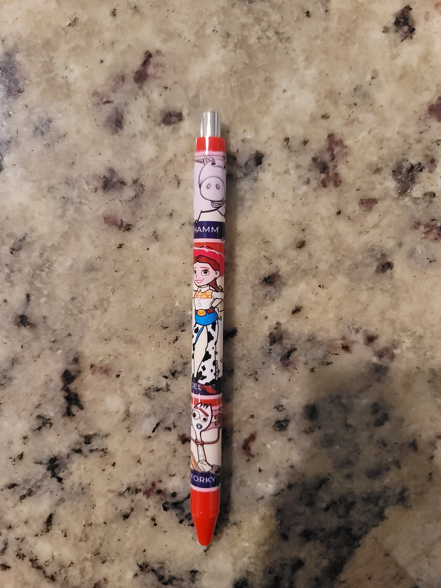 Cowgirl Adventure UV DTF Wrapped Pen | Western Inspired Character Pen | Cute Retractable Black Ink Pen | Fun Desk Accessory